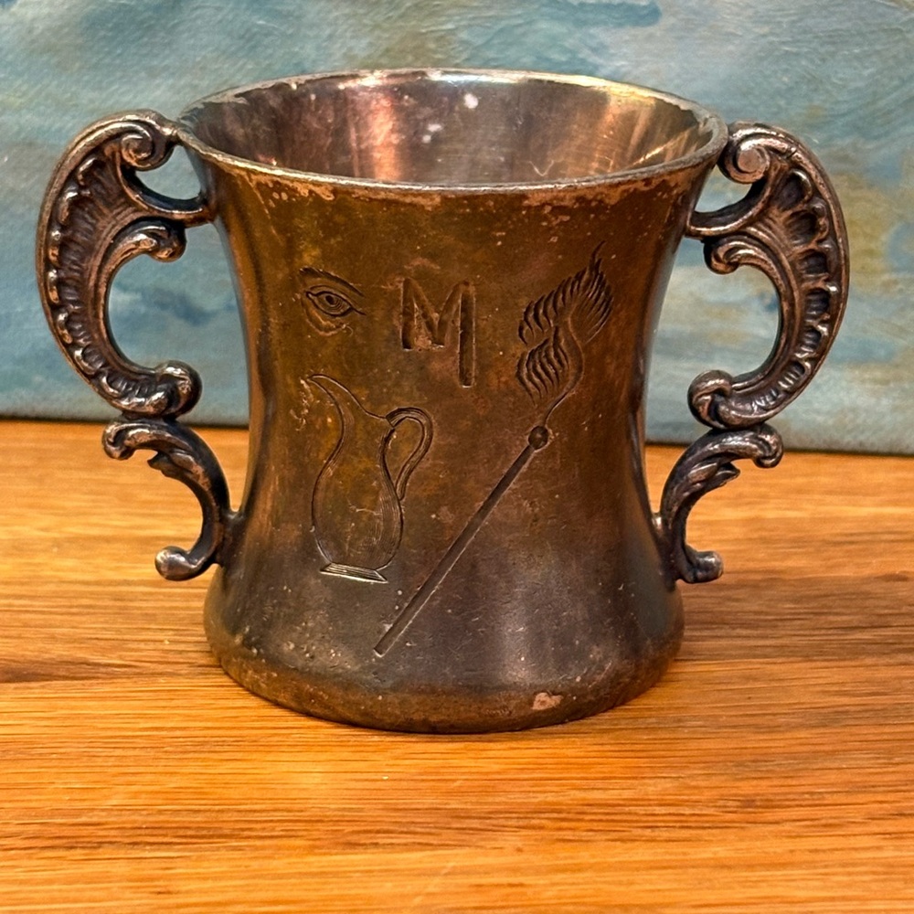 Silverplate Toothpick Holder - Masonic
